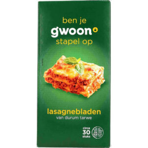 G'woon Lasagne Sheets Natural 500 Gr