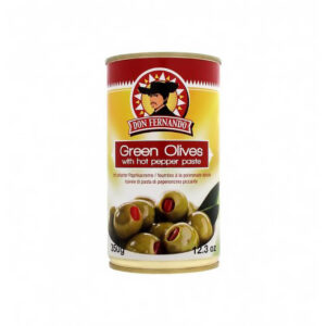 Don Fernando Groene Olijven Gevuld Pikante Paprika 350 GR