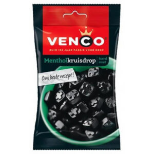 Venco Eurolijn Menthol Kruisdrop Hard Zoet  120 Gr