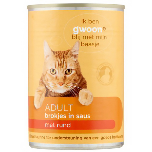 G'woon Kat Rund Brokjes In Saus 415 Gr