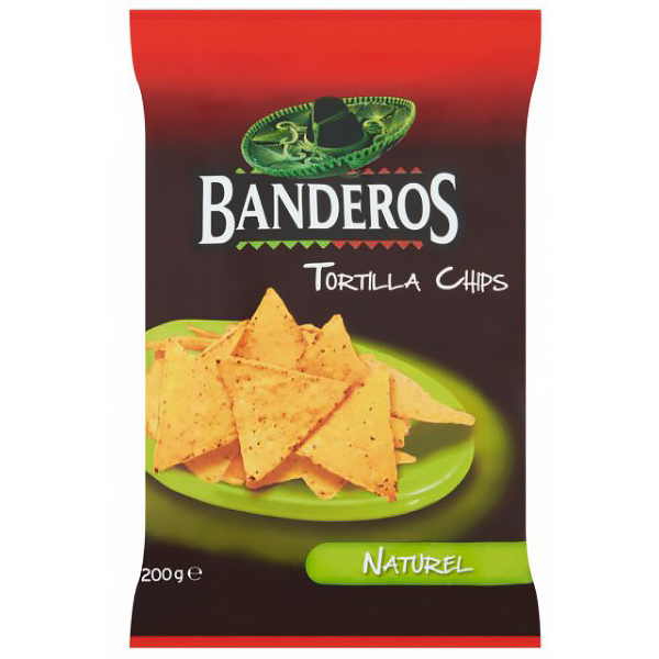 Banderos Tortilla Chips Naturel 200 Gr