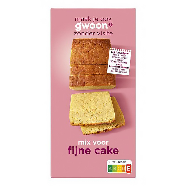 G'woon Mix Voor Fijne Cake 400 Gr